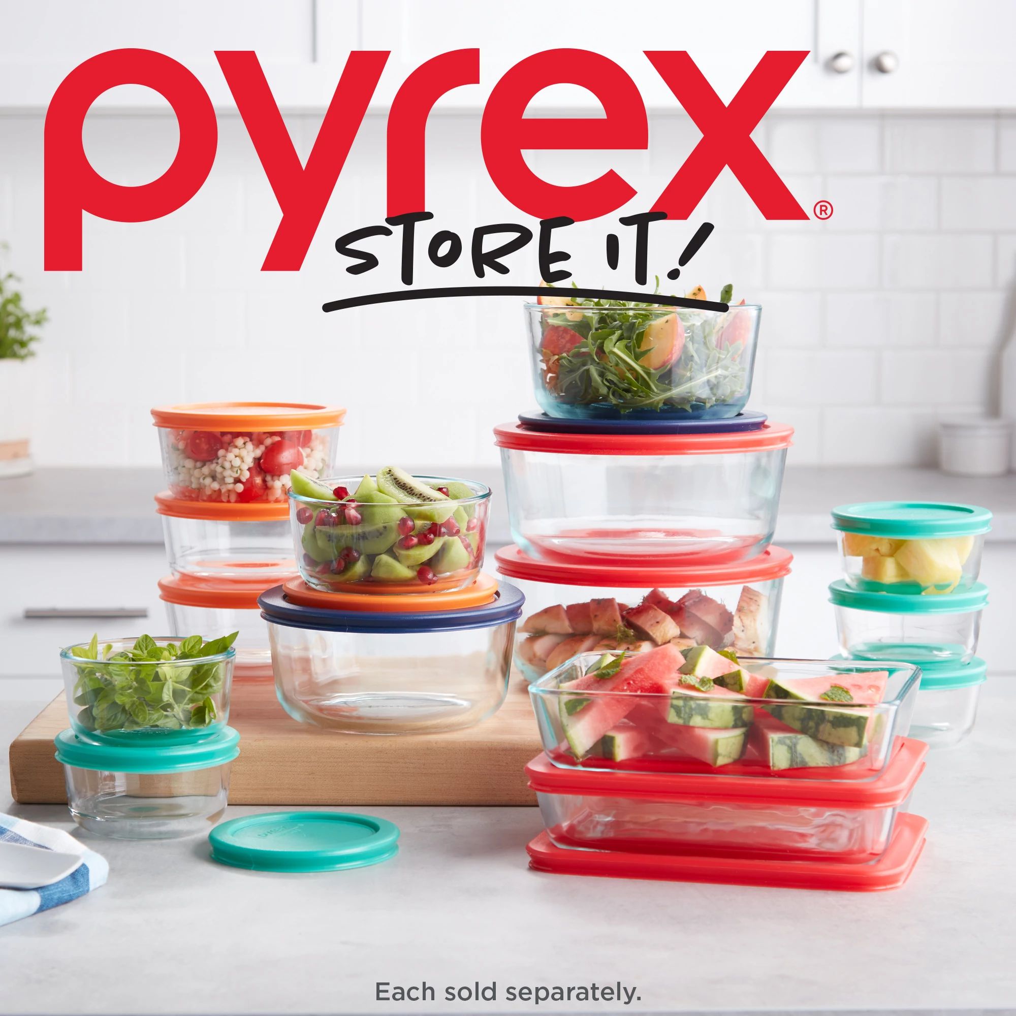 Pyrex® Simply Store® 4-piece Round Glass Storage Set - Image 5