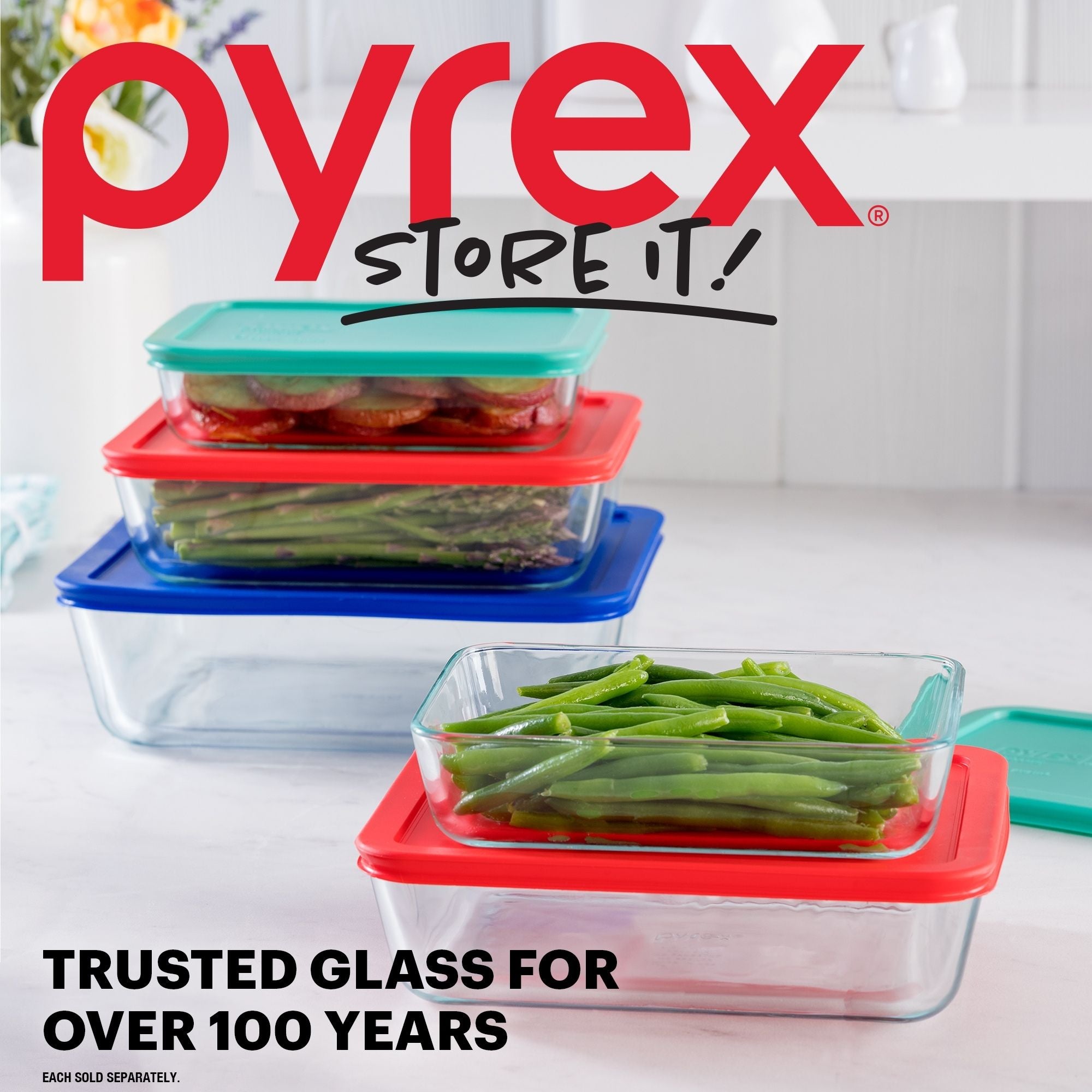 Pyrex® Simply Store® 6-Cup Rectangle Glass Storage with Plastic Lid - Image 5