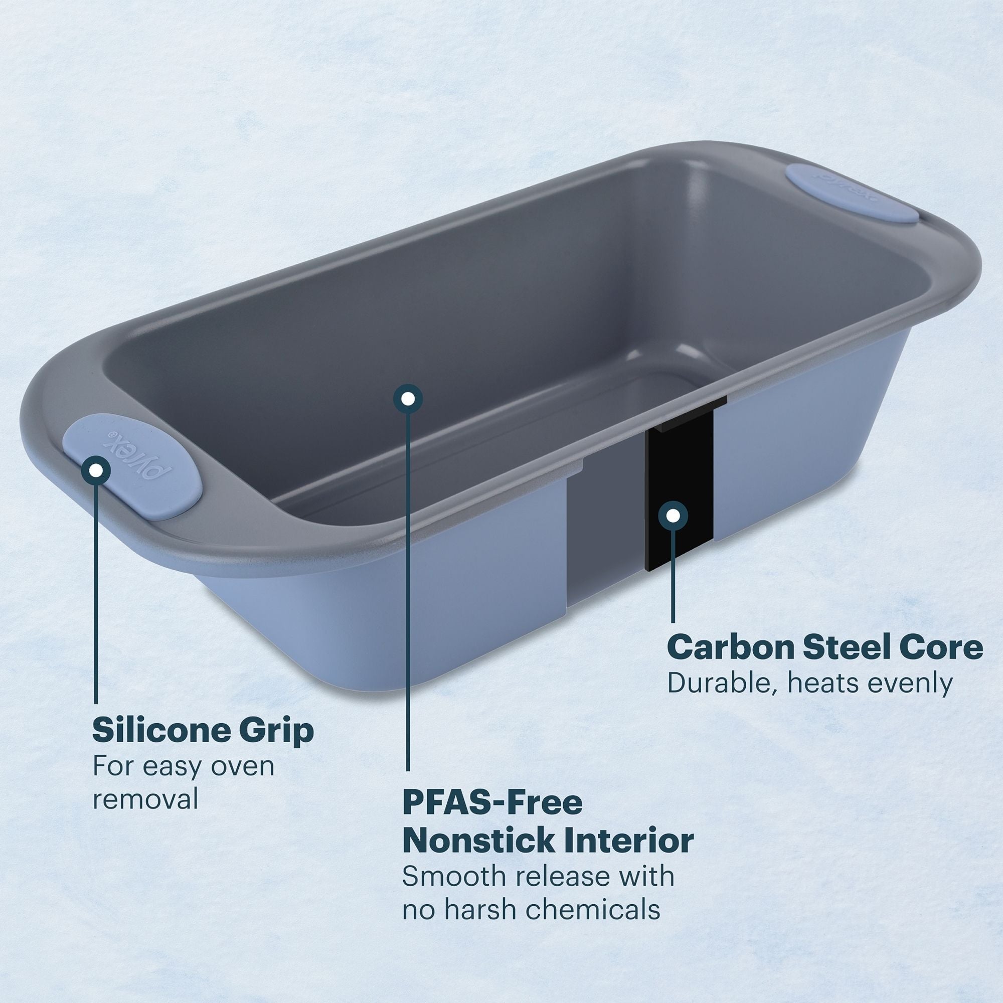 Pyrex® Metal Bakeware 8-Piece Set in Cerulean - Image 3