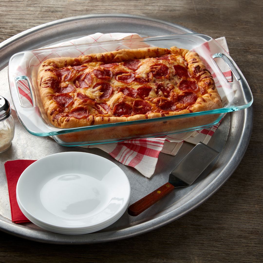 Pyrex® Easy Grab® 3-quart Glass Baking Dish with Red Lid - Image 2